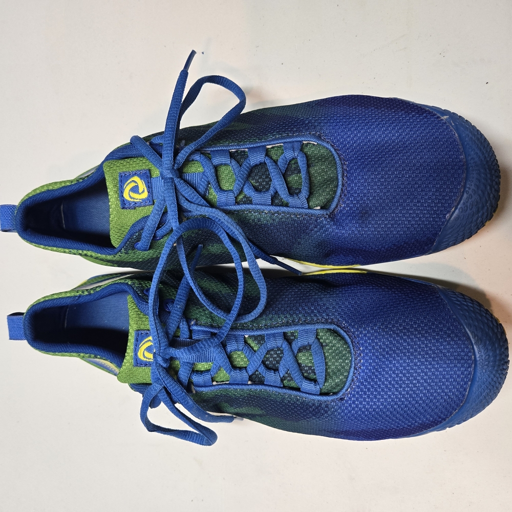 Tesla Blue and Green Athletic Shoes Lightweight Mesh